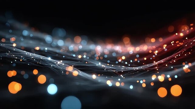 This dynamic and futuristic image evokes innovation and connectivity. Ideal for tech companies, articles about digital infrastructure, or website back