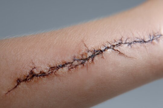 Scar healing progression timeline, medical education