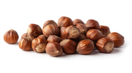 Obraz premium hazelnuts isolated on white