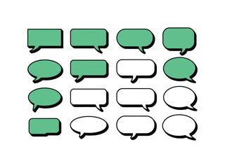Obraz premium Various chat bubbles display conversation.