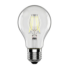 Transparent glass LED smart bulb with vintage filament design