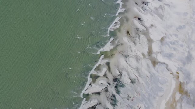 High above Great Salt Lake shoreline 