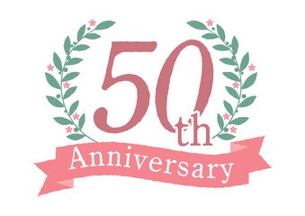 月桂樹のかわいい50周年アイコン