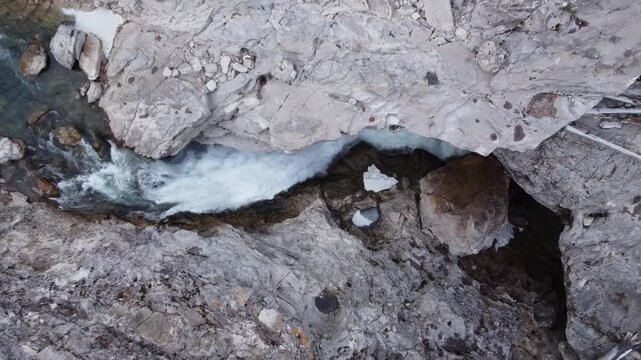 River flowing underground