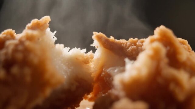 Golden brown crumbly cookie pieces stacked close up on wooden surface with warm natural lighting texture food photography