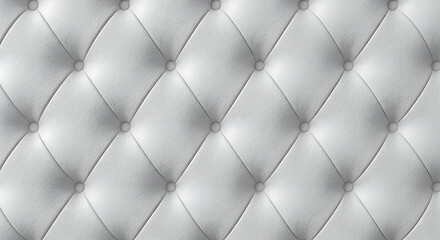 Fototapeta premium White Tufted Leather Texture Background with Elegant Diamond Pattern and Buttons