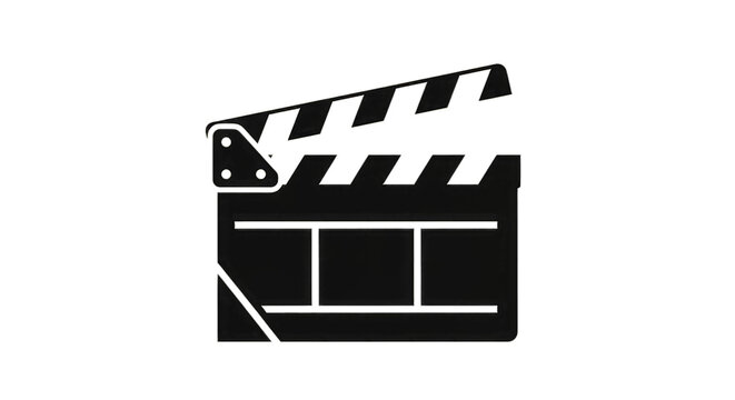 A black and white film clapperboard with a star in the corner