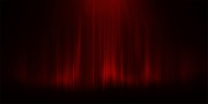 Abstract red stage curtain backdrop with glowing light waves and a shiny texture design featuring motion lines and a bright energy pattern on a black wallpaper illustration