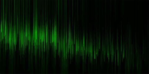 An abstract green background featuring a digital wave pattern with colorful light lines and a spectrum of energy creates a modern technology wallpaper design © ITS OK