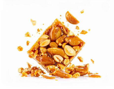 peanut chikki - crunchy Indian sweet made from roasted peanuts and jaggery
