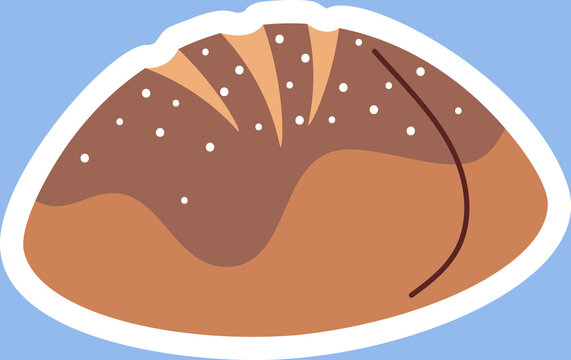 Traditional Easter bread sticker design