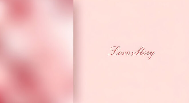 A soft pink background with the words lora story written in elegant script font.