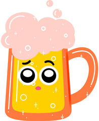 Beer Confused Face Cartoon