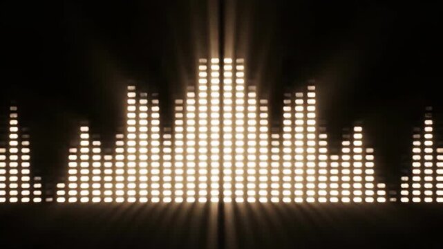 A stylized equalizer graphic evokes the power of sound and technology. Perfect for illustrating music, audio engineering, or digital concepts with a d
