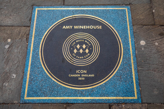 Amy Winehouse Plaque on the Music Walk of Fame in Camden, London