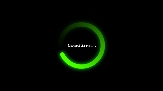 High quality 4K footage, ProRes 4444 format with alpha channel, Looped animation of glowing glitch circle. Circular loading promotion banner template with circular shape with distortion effect.