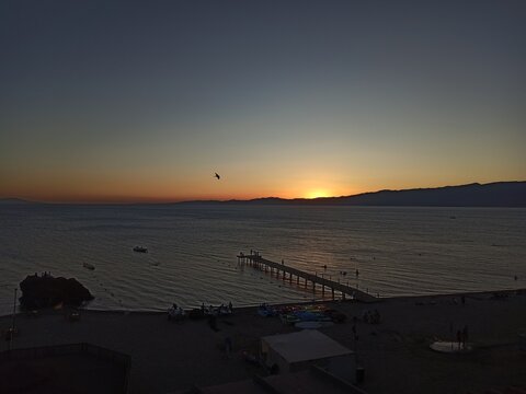 sunset on the oren beach, balikesir