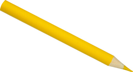 Yellow colored pencil isolated on white backgrouind