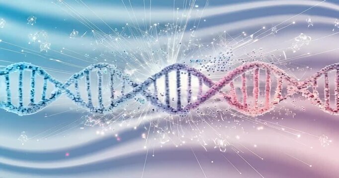 DNA Double Helix Structure Animation Loop.