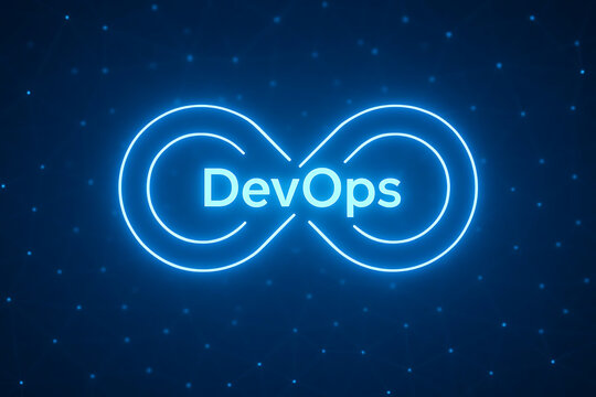 Modern DevOps and CI/CD Workflow Illustration Showcasing Automated Software Delivery Pipelines, Continuous Integration, Continuous Deployment, and High-Efficiency Development Operations