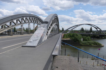 Fototapeta premium Honsellbrücke in Frankfurt