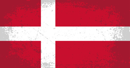 Denmark flag grunge distressed style © kashurin