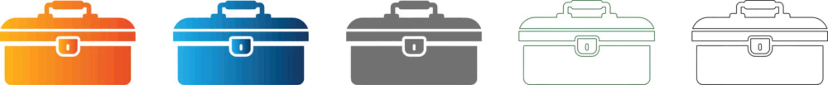 Toolbox icon from a modern flat design icon set for repair and construction, vector illustration