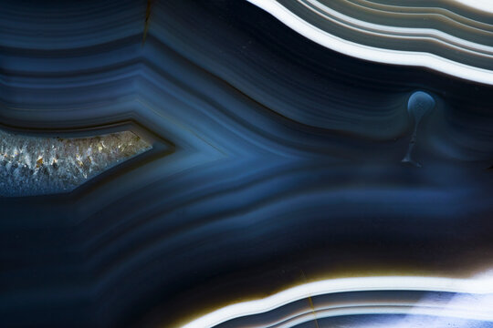 Natural blue agate pattern with layered textures