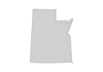 Fototapeta premium Geographical outline map of the state of utah in the united states