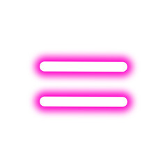 Obraz premium Comparison Math Neon Symbol