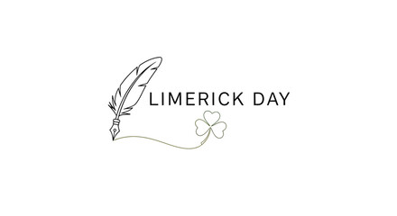 Quill Pen Illustration for Limerick Day.