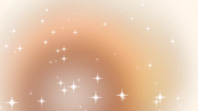Sparkling stars on gradient brown background