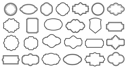 Fototapeta premium Collection of various empty speech and thought bubble shapes for design