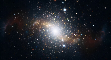 Obraz premium Stunning deep space nebula with bright glowing stars and cosmic dust. Generative AI