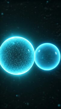 Glowing Blue Cells Pulsating With Energy Against A Dark Textured Background Symbolizing Medical Imaging Correlation And Scientific Discovery