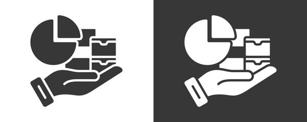 Resource Allocation Icon Set Vector Collection Isolated In Black And White