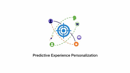 Obraz premium Predictive Experience Personalization Graphic Design Elements.