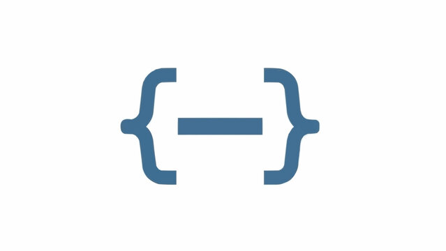 Bracket symbol icon graphic.