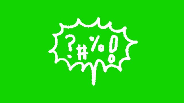 Stress animation on green background