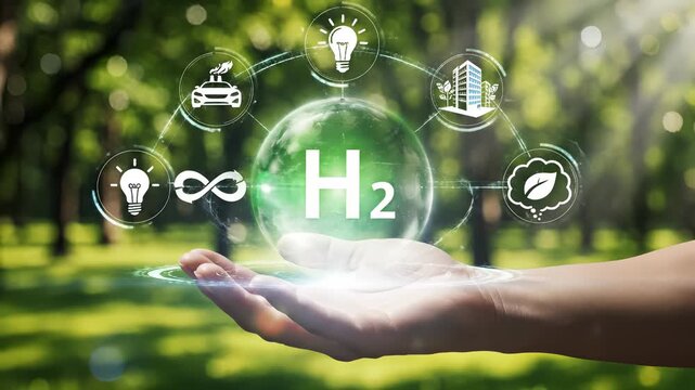 Sustainable Green Hydrogen Energy H2 Concept for a Clean Environment