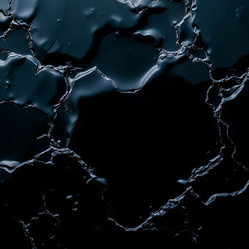 Dark obsidian stone background with glossy black glass-like surface, sharp and dramatic.
