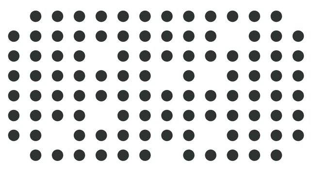 The texture consists of large dots. Some of them randomly disappear and reappear, creating the effect of blinking LEDs or light bulbs.
