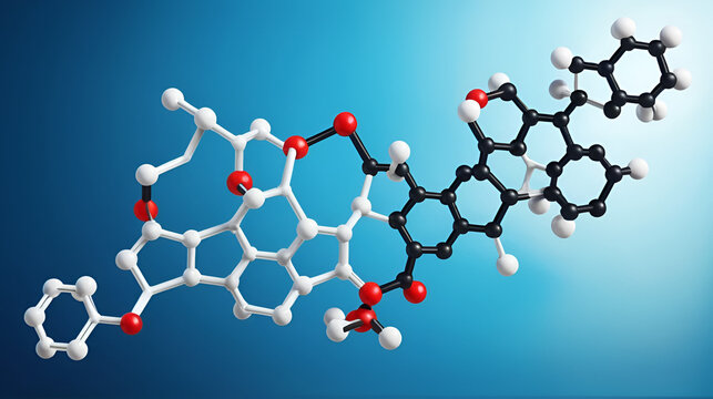 doxecitine molecular structure 3d, deoxycytidine nucleoside structural chemical formula view from a microscope