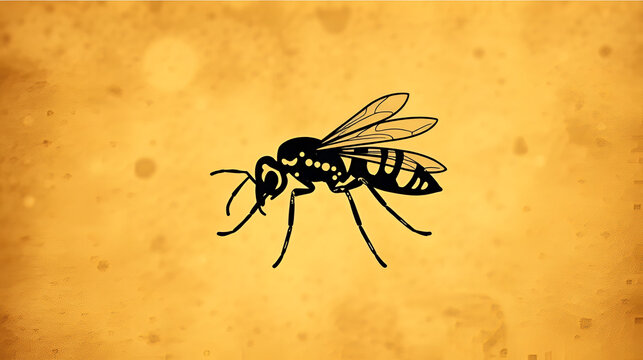 Icono plano silueta hormiga en fondo degradado