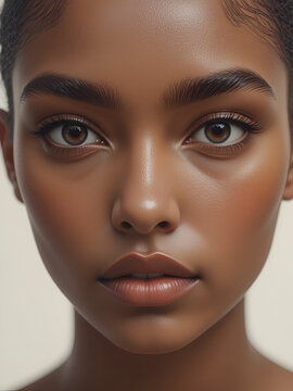 Human skin color ranges from the darkest brown to the lightest hues vector illustration. Types of human skin tones caused by chromophores, carotenoids, hemoglobin, melanin and oxyhemoglobin.