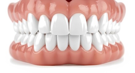 Obraz premium white teeth isolated on white