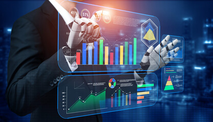 An AI powered business intelligence dashboard for data analysis and performance reporting. AI data...