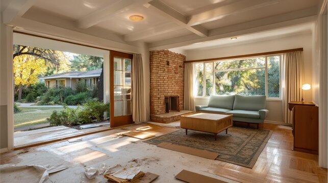 Vintage Home Under Renovation: A Bright Future Ahead generated by AI