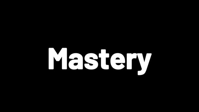 Mastery concept with glowing purple border on dark background