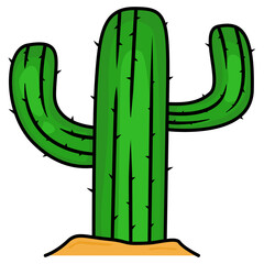 saguaro cactus vector illustration